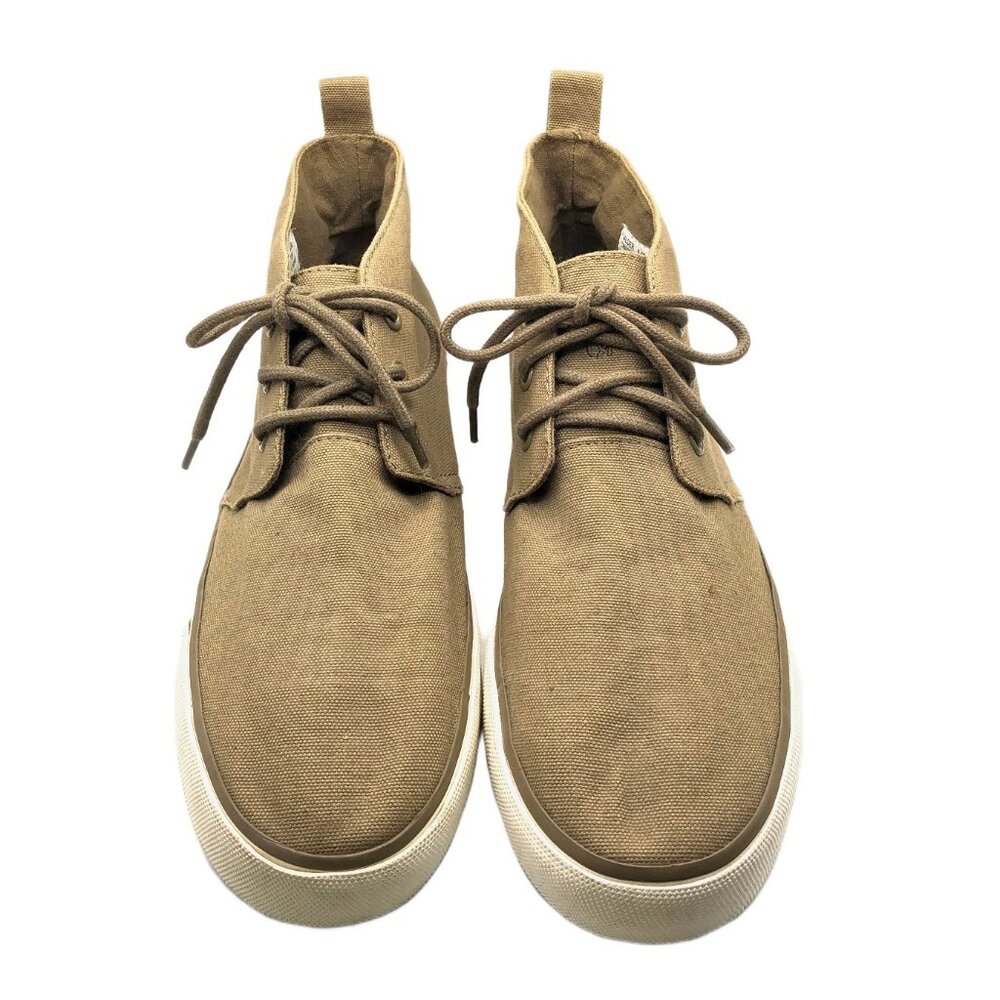 Polo by Ralph Lauren Calder High Tops Men 8.5D Canvas Sneakers Dark Khaki
